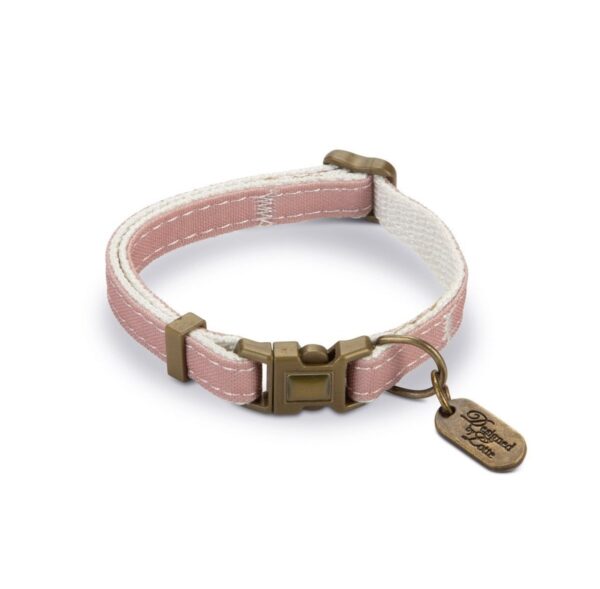 Kedi Boyun Tasması, Çift Katmanlı, Pudra Pembe, 20-30cm